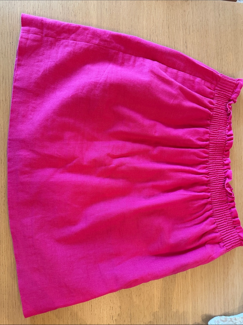 J. Crew Bright Fuchsia Elastic-Waist Mini Skirt
